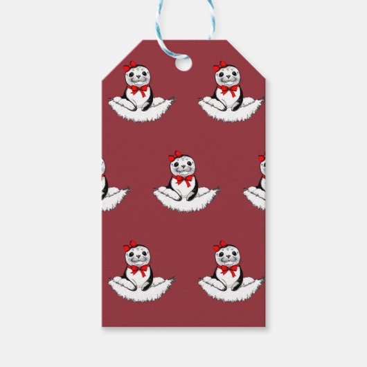 Bow-tiful Seal – Christmas Edition Cadeaulabel (Voorkant)