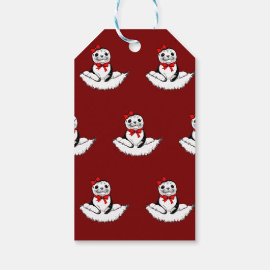 Bow-tiful Seal – Christmas Edition Cadeaulabel (Achterkant)