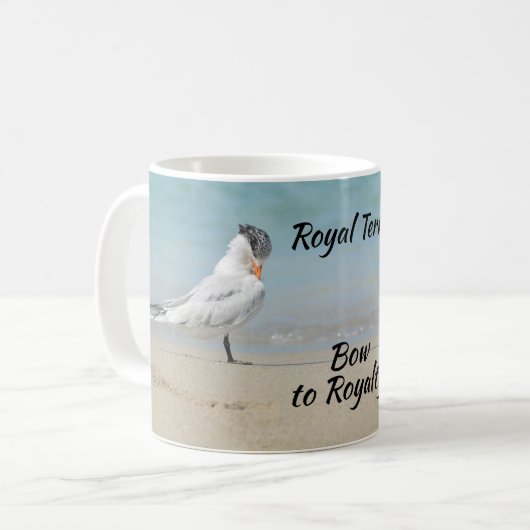 Bow to Royalty Royal Terns Seabirds Coastal Koffiemok (Voorkant links)