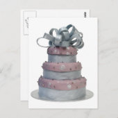 Bow Topped Wedding Cake Briefkaart (Voorkant / Achterkant)