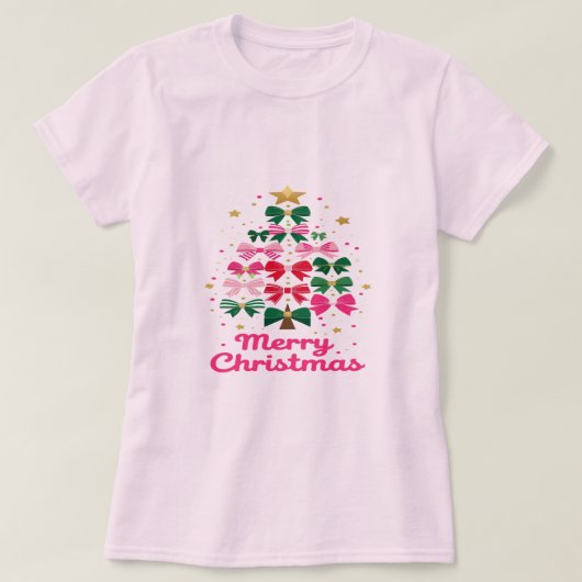 Bow Tree – Merry Christmas in Style T-shirt (Design voorkant)