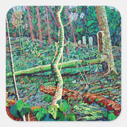 Bow Trench II Vierkante Sticker (Voorkant)
