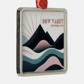 Bow Valley Provincial Park Gekleurde heuvels Metalen Ornament (Rechts)