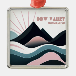 Bow Valley Provincial Park Gekleurde heuvels Metalen Ornament