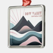 Bow Valley Provincial Park Gekleurde heuvels Metalen Ornament (Links)