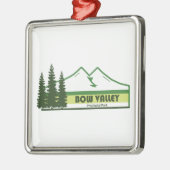 Bow Valley Provincial Park Groene strepen Metalen Ornament (Links)