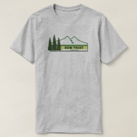 Bow Valley Provincial Park Groene strepen T-shirt (Design voorkant)