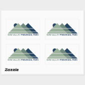 Bow Valley Provincial Park Mountain Sun Rechthoekige Sticker (Vel)