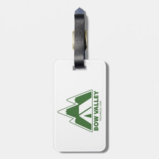 Bow Valley Provincial Park Mountains Camping Bagagelabel (Achterkant verticaal)