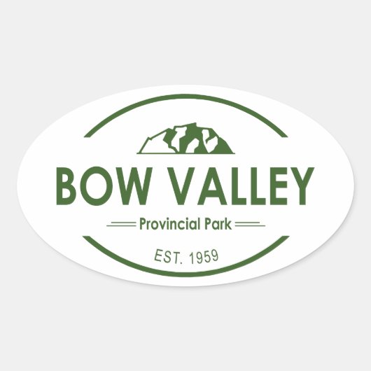 Bow Valley Provincial Park Ovale Sticker (Voorkant)