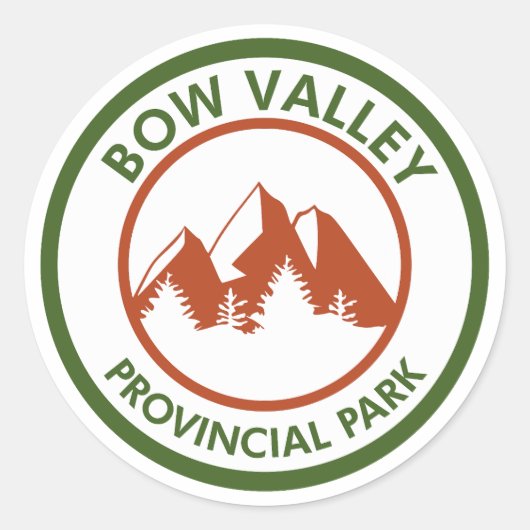 Bow Valley Provincial Park Ronde Sticker (Voorkant)