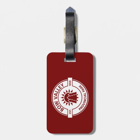 Bow Valley Provincial Park Sun Trees Bagagelabel (Achterkant verticaal)