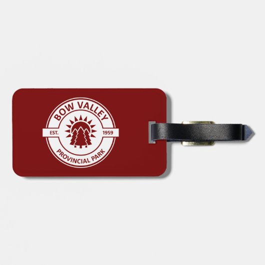 Bow Valley Provincial Park Sun Trees Bagagelabel (Achterkant horizontaal)