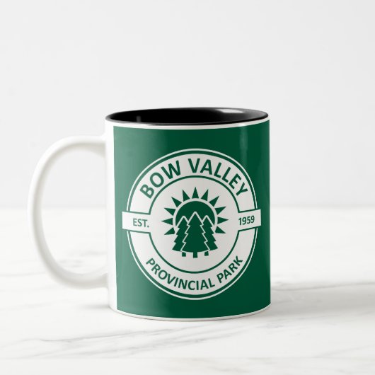 Bow Valley Provincial Park Sun Trees Tweekleurige Koffiemok (Links)