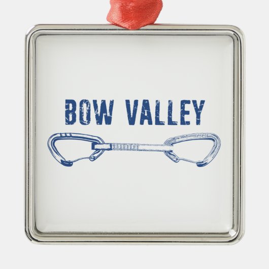 Bow Valley Rock-klimmer, Quickdraw Metalen Ornament (Voorkant)