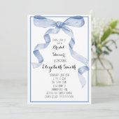 Bow Vrijgezellenfeest Invite Kaart (Staand voorkant)