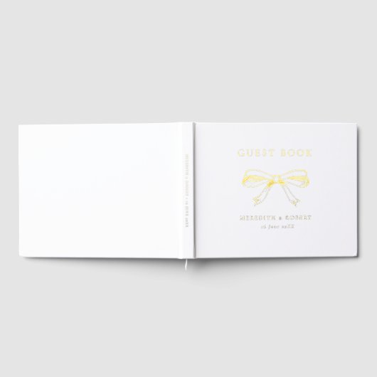  Bow Wedding Gold Gastenboek (Volledig)
