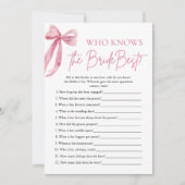 Bow Who Knows De Bruid Beste Vrijgezellenfeest Spe Kaart (Voorkant)