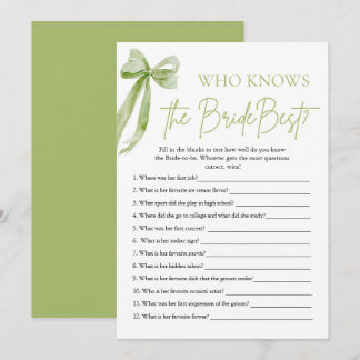 Bow Who Knows De Bruid Beste Vrijgezellenfeest Spe Kaart