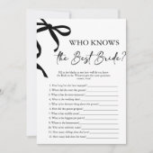 Bow Who Knows De Bruid Beste Vrijgezellenfeest Spe Kaart (Voorkant)