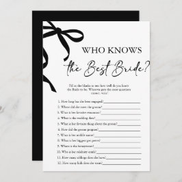 Bow Who Knows De Bruid Beste Vrijgezellenfeest Spe Kaart