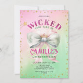 Bow Wicked verjaardagsfeestje uitnodiging (Voorkant)