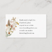 Bow Wildbloemen Bruiloft Website invoegen QR CODE Informatiekaartje (Achterkant)
