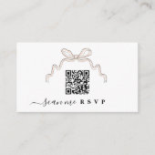 Bow Wildbloemen Bruiloft Website invoegen QR CODE Informatiekaartje (Voorkant)