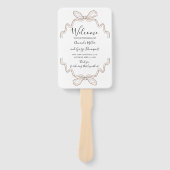 Bow Wilde bloei bruiloft programma fan Handwaaier (Voorkant)