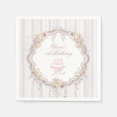 Bow Wildflower First Birthday Servet (Voorkant)