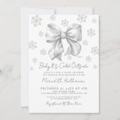 Bow Winter Baby shower Kaart (Voorkant)