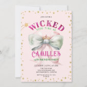 Bow Witches magical Birthday Party  Invitation Kaart (Voorkant)