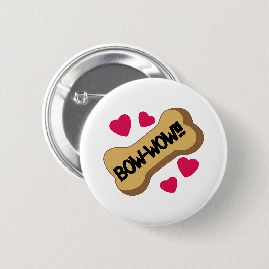 Bow-Wow Ronde Button 5,7 Cm (Voorkant /achterkant)