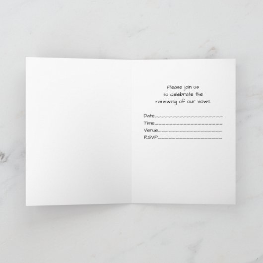 Bow Wow Vows Funny Wedding Vows Renewal Invite Kaart (Binnen)