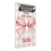 "Bowdacious" gingham met waterverf boog classic Mini Klembord (Schuin)