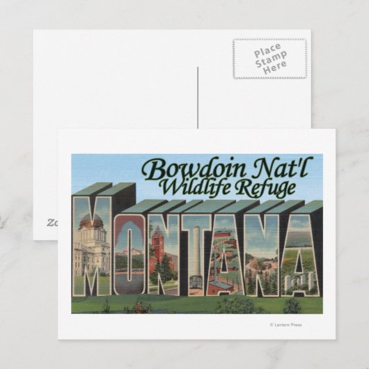 Bowdoin Nat'l Wildlife Refuge, Montana Briefkaart (Voorkant / Achterkant)