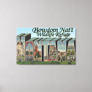 Bowdoin Nat'l Wildlife Refuge, Montana Canvas Afdruk
