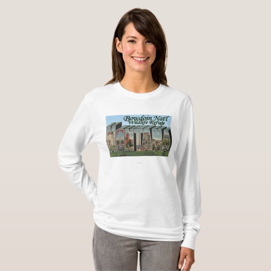Bowdoin Nat'l Wildlife Refuge, Montana T-shirt (Voorkant volledig)