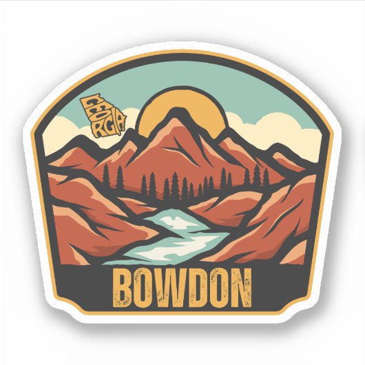 Bowdon, Georgia Sticker (Voorkant)