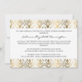 Bowed Damask Invite [Gold] Kaart (Achterkant)