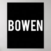 Bowen - Cool New Funny Name Fan Gift Tee  Poster (Voorkant)