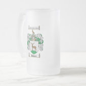 BOWEN FAMILIE CREST - BOWEN KUST VAN WAPENS MATGLAS BIERPUL (Voorkant links)