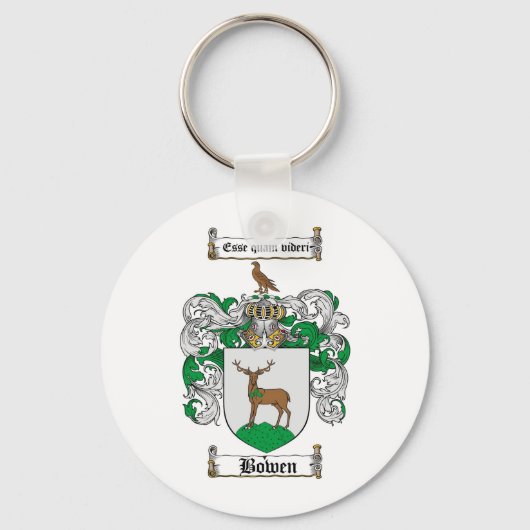 BOWEN FAMILIE CREST - BOWEN KUST VAN WAPENS SLEUTELHANGER (Voorkant)