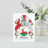 Bowen Family Crest Briefkaart (Staand voorkant)