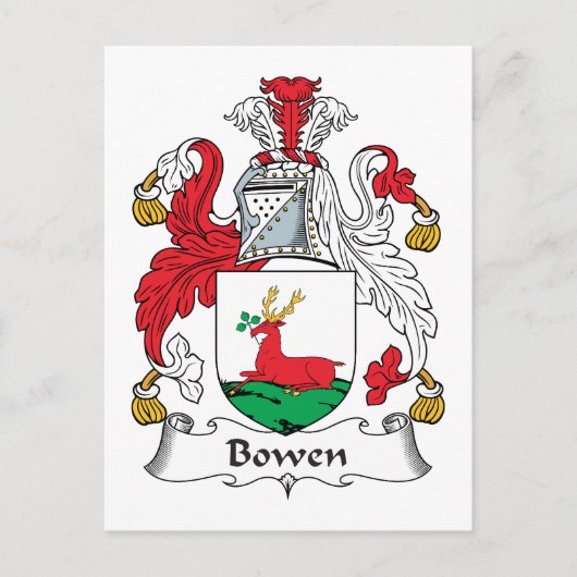 Bowen Family Crest Briefkaart (Voorkant)