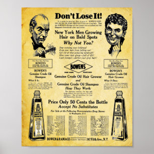 Bowens Hair Tonic Print