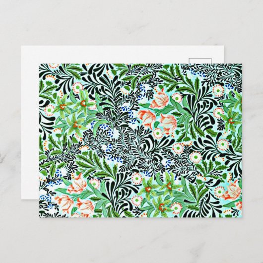 Bower,  William Morris patroon, Briefkaart (Voorkant / Achterkant)