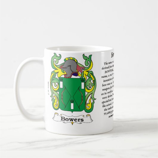 Bowers gezinscolat van de mok van wapens (Links)