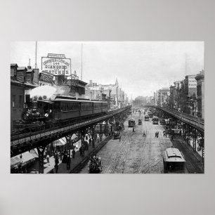 Bowery at Grand Street, New York 1895 Poster