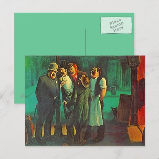 BOWERY FRIENES IN EEN OUD NEIGHBORHOOD BRIEFKAART (Voorkant / Achterkant)